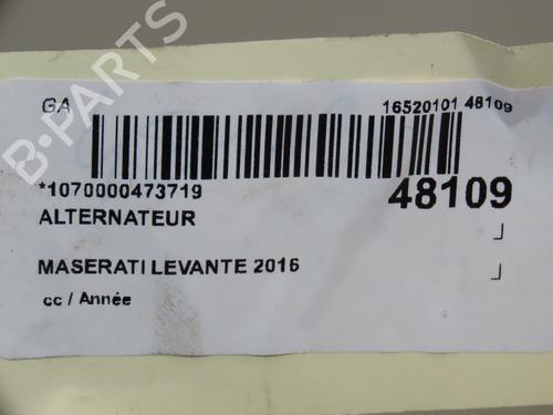 Used Alternator Alternator MASERATI LEVANTE SUV (M161) 3.0 D Q4 (275 hp) 36493460 36493460