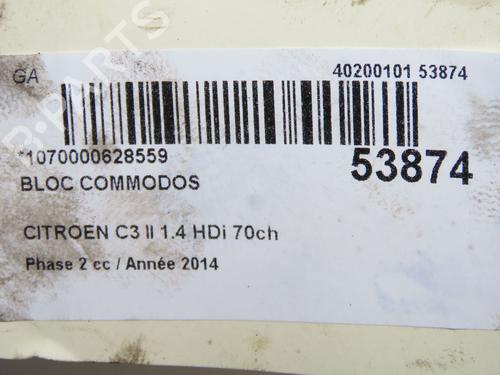 Used Steering column stalk CITROËN C3 II (SC_) 1.4 HDi 70 (SC8HZC, SC8HR0, SC8HP4) (68 hp) 32486125