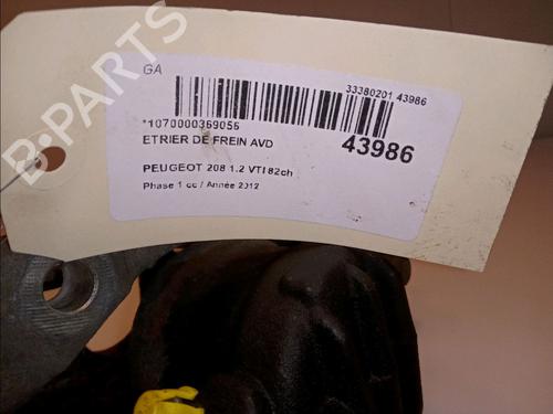 Right front brake caliper PEUGEOT 208 I (CA_, CC_) 1.2 VTI 82 | BP14877628M104 