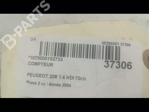 Instrument cluster PEUGEOT 206 Hatchback (2A/C) 1.4 HDi eco 70 | BP9600791C47 