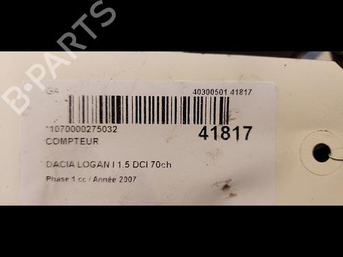 Used Instrument cluster DACIA LOGAN MCV (KS_) 1.5 dCi (KS0K) (68 hp) 9613470