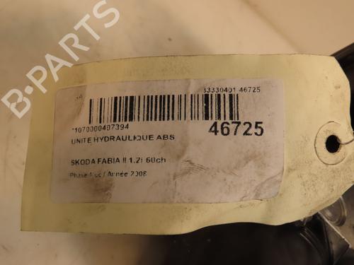 ABS pump SKODA FABIA II (542) 1.2 | BP16707337M43 