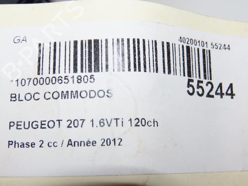 Steering column stalk PEUGEOT 207 (WA_, WC_) 1.6 16V VTi | BP28967842I23 