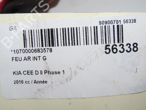 Left tailgate light KIA CEE'D (JD) 1.0 T-GDI | BP32457563C79  - Image 5