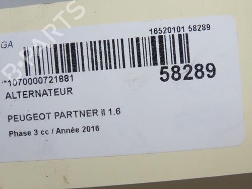 Alternator PEUGEOT PARTNER Tepee 1.6 BlueHDi 100 | BP36246556M7 - Image 9