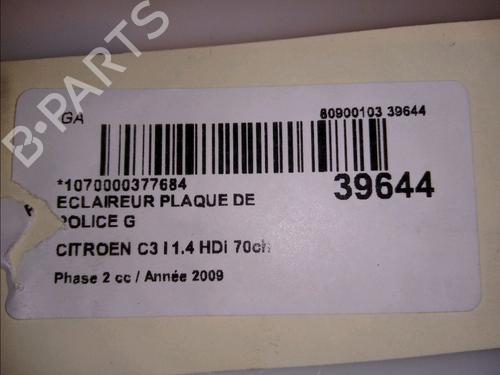 Used Licence plate light Licence plate light CITROËN C3 I (FC_, FN_) 1.4 HDi (68 hp) 14880730 14880730