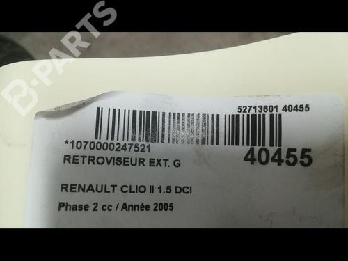 Left mirror RENAULT CLIO II (BB_, CB_) 1.5 dCi (B/CB07) | BP9610046C26 