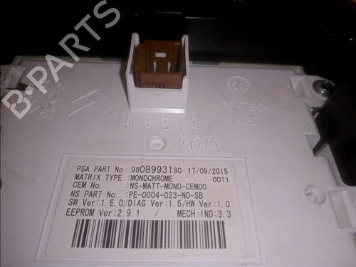 Used Instrument cluster PEUGEOT 5008 (0U_, 0E_) 1.6 BlueHDi 120 (120 hp) 15395387