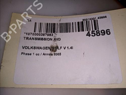 Right front driveshaft VW GOLF V (1K1) 1.4 16V | BP14950568M39 
