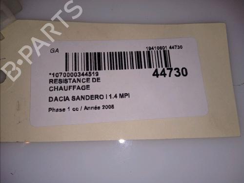 Used Heater resistor DACIA SANDERO 1.4 (BS0C, BS0A, BS0G, BS1F, BS0E) (75 hp) 11677467