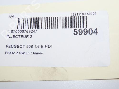 Used Injector Injector PEUGEOT 508 SW I (8E_) 2.0 BlueHDi 150 (150 hp) 36544985 36544985