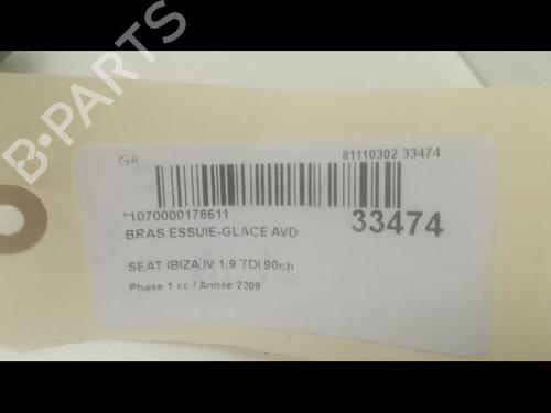 Front windshield wiper arm SEAT IBIZA IV SC (6J1, 6P5) 1.9 TDI | BP14881100C143 