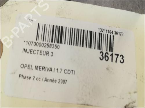 Used Injector OPEL MERIVA A MPV (X03) 1.7 CDTI (E75) (100 hp) 9611281
