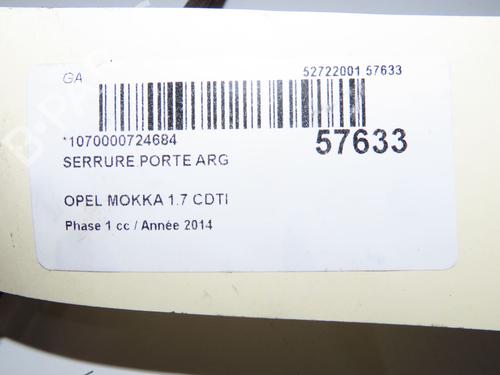 rear-left-lock-opel-mokka-mokka-x-j13-2012-2013-2014-2015-2016-2017-2018-2019-37185870 main image