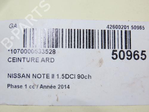 Pre-tensor trás direito NISSAN NOTE (E12) 1.5 dCi | BP23098696C90