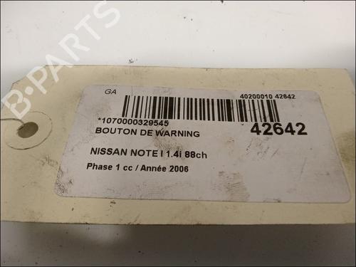 Used Warning switch NISSAN NOTE (E11, NE11) 1.6 (110 hp) 10063508