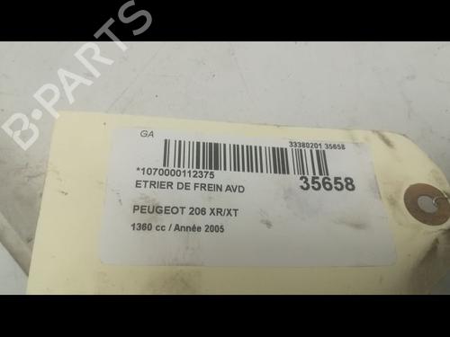Right front brake caliper PEUGEOT 206 Hatchback (2A/C) 1.4 16V | BP14877289M104 