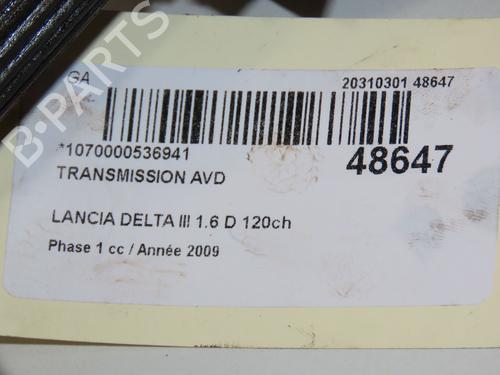 Right front driveshaft LANCIA DELTA III (844_) 1.6 D Multijet (844.AXC11, 844.AXC1A) | BP18148689M39 