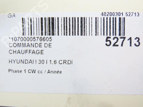 Climate control HYUNDAI i30 Estate (FD) 1.6 CRDi | BP28967891I5 