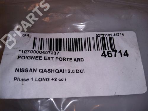 Rear right exterior door handle NISSAN QASHQAI / QASHQAI +2 I (J10, NJ10, JJ10E) 2.0 dCi | BP11418207C130 