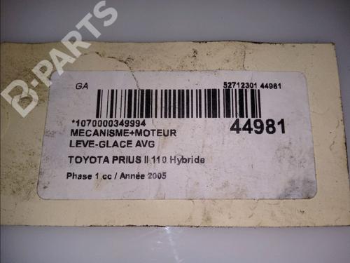 Front left window mechanism TOYOTA PRIUS Liftback (_W2_) 1.5 Hybrid (NHW20_, NHW20R) | BP11102245C22 