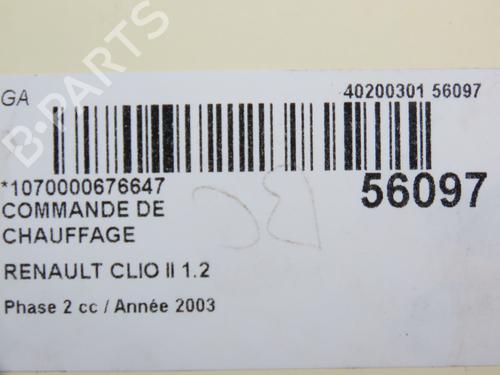 Used Climate control RENAULT CLIO II (BB_, CB_) 1.2 (BB0A, BB0F, BB10, BB1K, BB28, BB2D, BB2H, CB0A,... (58 hp) 30955809