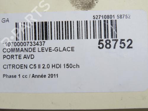 Switch CITROËN C5 III (RD_) 1.6 THP 155 (RD5FV8, RD5FNA) | BP36427123I30 - Image 5
