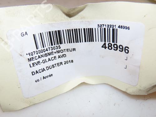 Elevalunas delantero derecho DACIA DUSTER (HM_) 1.2 TCe 125 (HMMA) (125 hp) 16586468