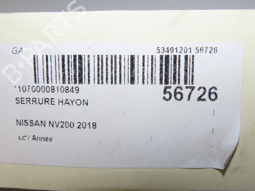 Used Tailgate lock Tailgate lock NISSAN NV200 Van 1.5 dCi 110 (M20, M20N, M20M) (110 hp) 40110757 40110757