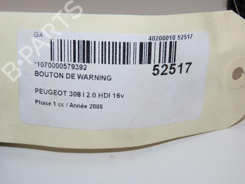 Warning switch PEUGEOT 308 I (4A_, 4C_) 2.0 HDi | BP26404356I22 