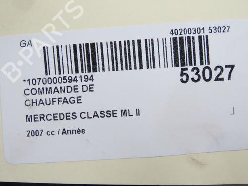 Climate control MERCEDES-BENZ M-CLASS (W164) ML 320 CDI 4-matic (164.122) | BP36657617I5 - Image 5