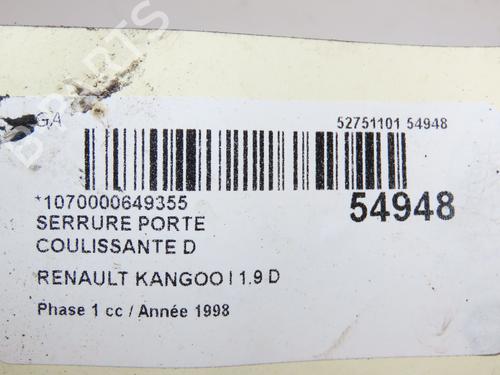 Used Rear right lock RENAULT KANGOO Express (FC0/1_) D 65 1.9 (FC0E, FC02, FC0J, FC0N) (64 hp) 29263820