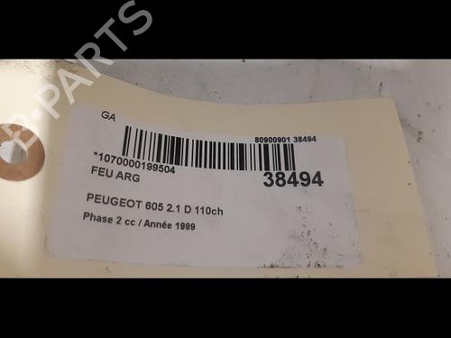 Venstre baglygte PEUGEOT 605 (6B) 2.1 TD 12V (109 hp) 23178047