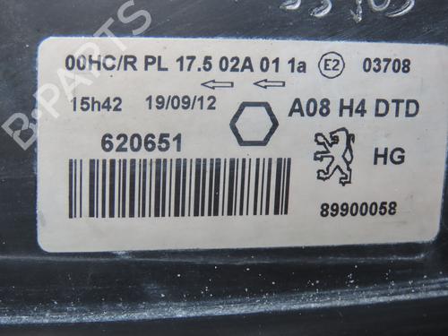 Used Right headlight Right headlight PEUGEOT 1007 (KM_) 1.6 16V (109 hp) 30893465 30893465
