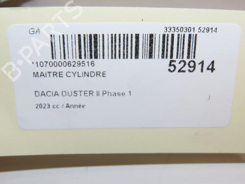 Used Brake master cylinder DACIA DUSTER (HM_) 1.3 TCe 150 (HMM3) (150 hp) 28830013