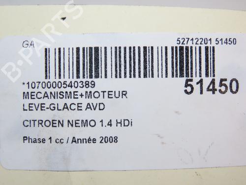 Front right window mechanism CITROËN NEMO Box Body/MPV (AA_) 1.4 HDi | BP18732145C23 