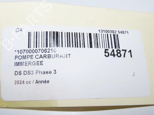 Pompe à carburant DS DS 3 / DS 3 CROSSBACK (UR_, UC_, UJ_) 1.2 PureTech 130 (URHNSS) (131 hp) 31843256