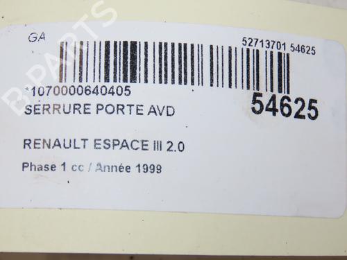Used Front right lock RENAULT ESPACE III (JE0_) 2.0 (JE0A) (114 hp) 28968805