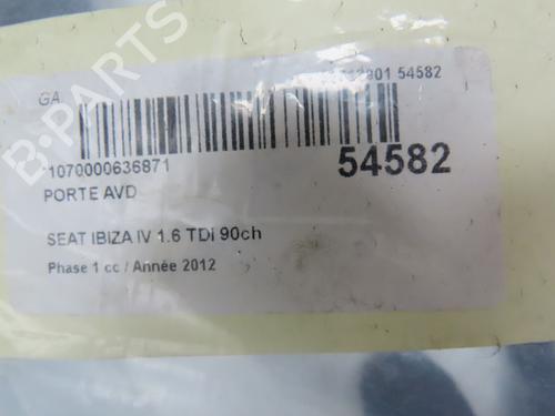Used Right front door SEAT IBIZA IV (6J5, 6P1) 1.6 TDI (90 hp) 28801935