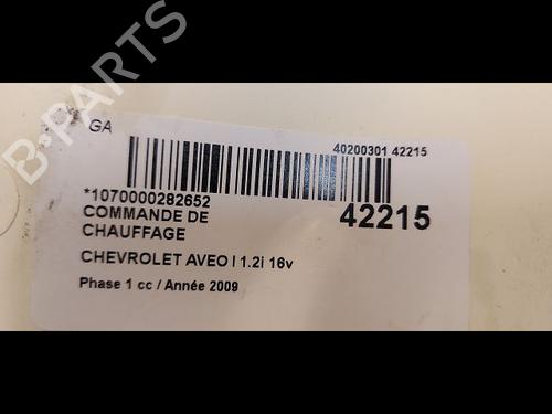 Used Climate control Climate control CHEVROLET AVEO / KALOS Hatchback (T250, T255) 1.2 LPG (84 hp) 9614453 9614453