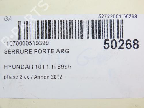 Rear left lock HYUNDAI i10 I (PA) 1.1 | BP23064694C100 