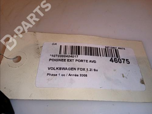 Klamka zewnętrzna drzwi przednich prawych VW FOX Hatchback (5Z1, 5Z3, 5Z4) 1.2 | BP12116896C129 