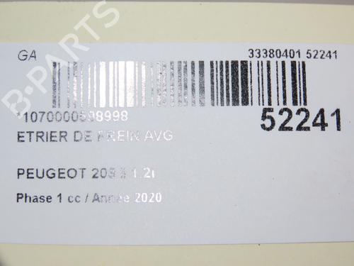 Used Left front brake caliper PEUGEOT 208 II (UB_, UP_, UW_, UJ_) 1.2 PureTech 100 (101 hp) 26381226