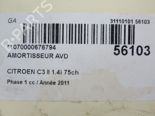 Right front shock absorber CITROËN C3 II (SC_) 1.4 | BP31120307M17 