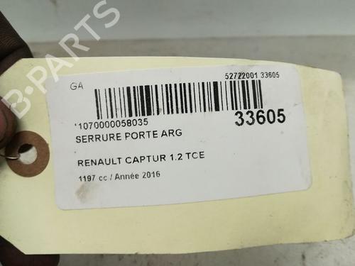 Used Rear left lock RENAULT CAPTUR I (J5_, H5_) 1.2 TCe 120 (118 hp) 9594719