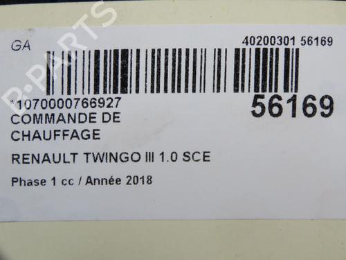 Climate control RENAULT TWINGO III (BCM_, BCA_) 1.0 SCe 70 | BP36494423I5 - Image 5