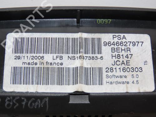 Climate control PEUGEOT 307 (3A/C) 1.6 | BP26381231I5
