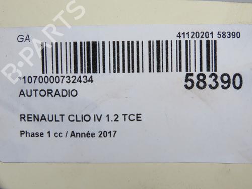 Used Radio Radio RENAULT CLIO IV (BH_) 1.2 TCe 120 (BHAU) (118 hp) 33728082 33728082