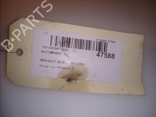 Radio RENAULT SCÉNIC III (JZ0/1_) 1.5 dCi | BP15577043E6 