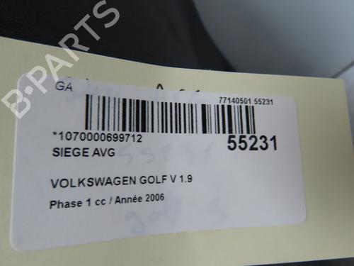Used Left front seat VW GOLF V (1K1) 1.9 TDI (90 hp) 31843347